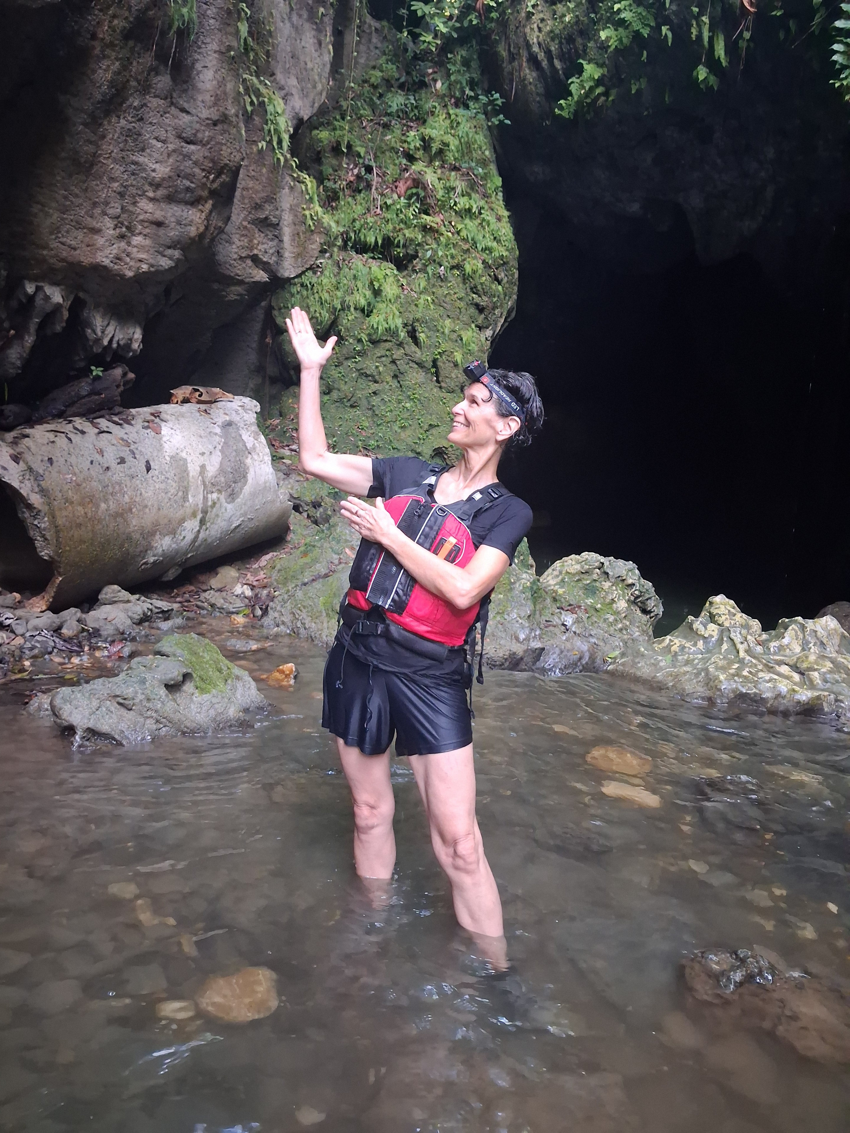 Ancient limestone rock pools and cave formations at Charco Azul